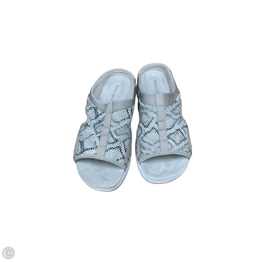 Sandals Flats By Easy Spirit In Grey, Size: 8