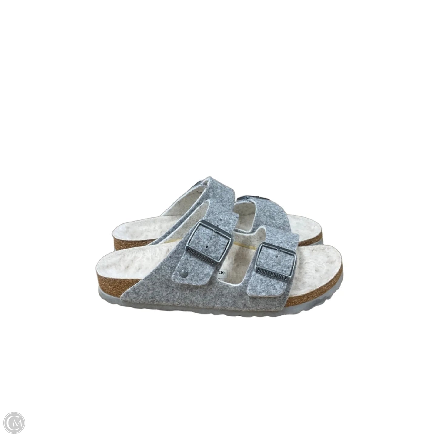 Sandals Flats By Birkenstock In Grey, Size: 6.5