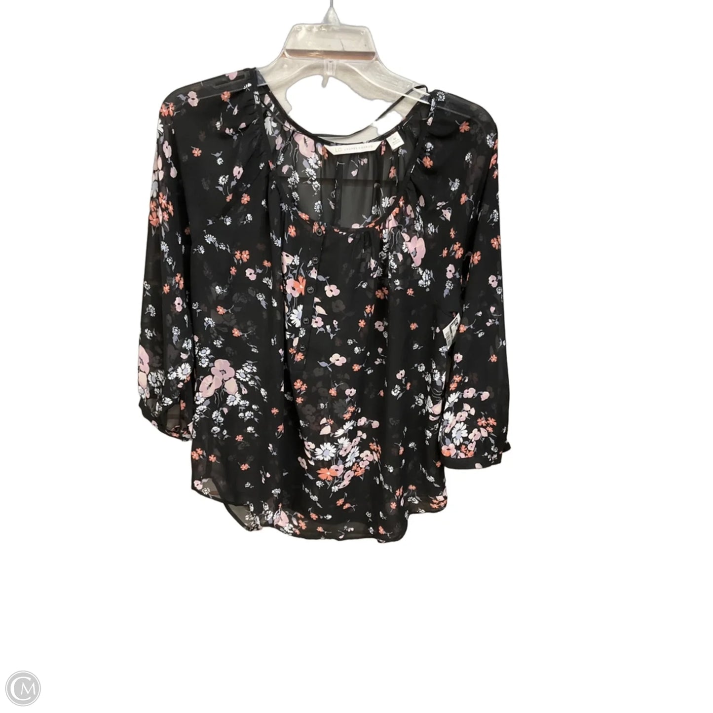 Blouse Long Sleeve By Lc Lauren Conrad In Floral Print, Size: M