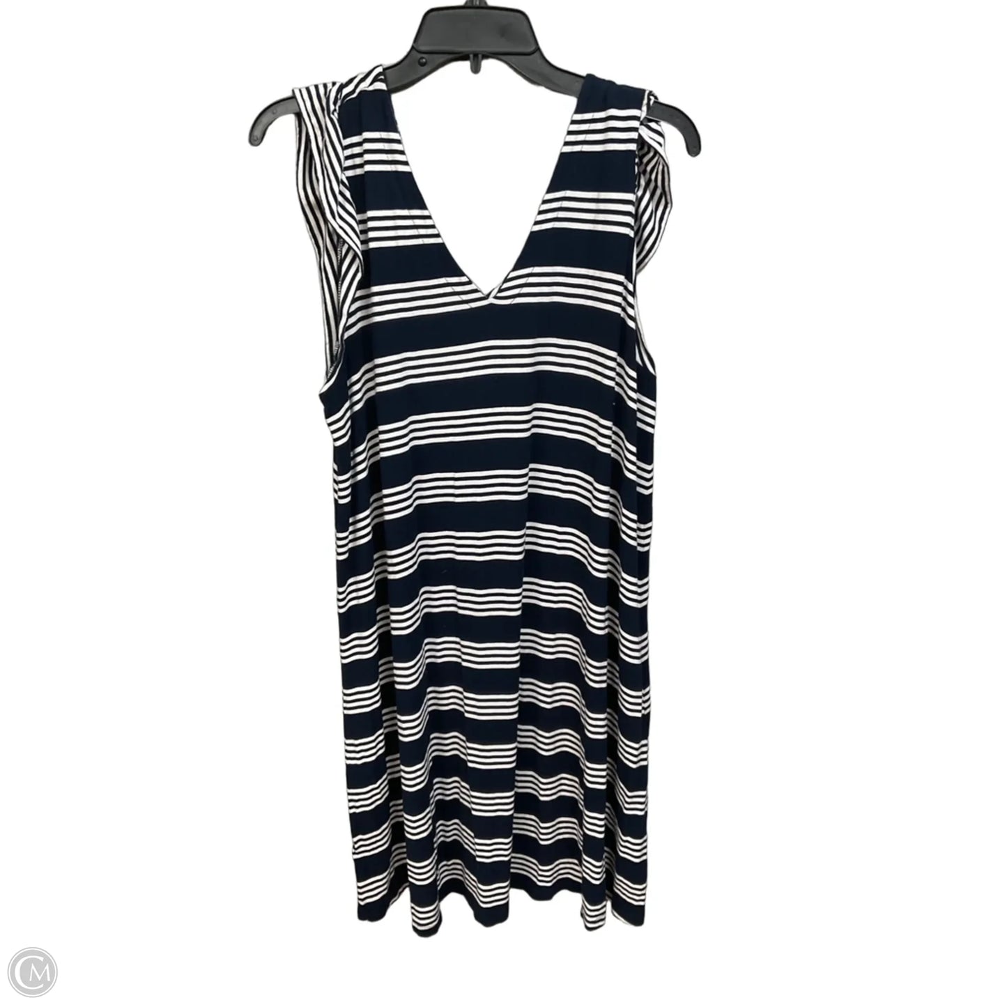 Dress Casual Midi By Loft In Striped Pattern, Size: Xl