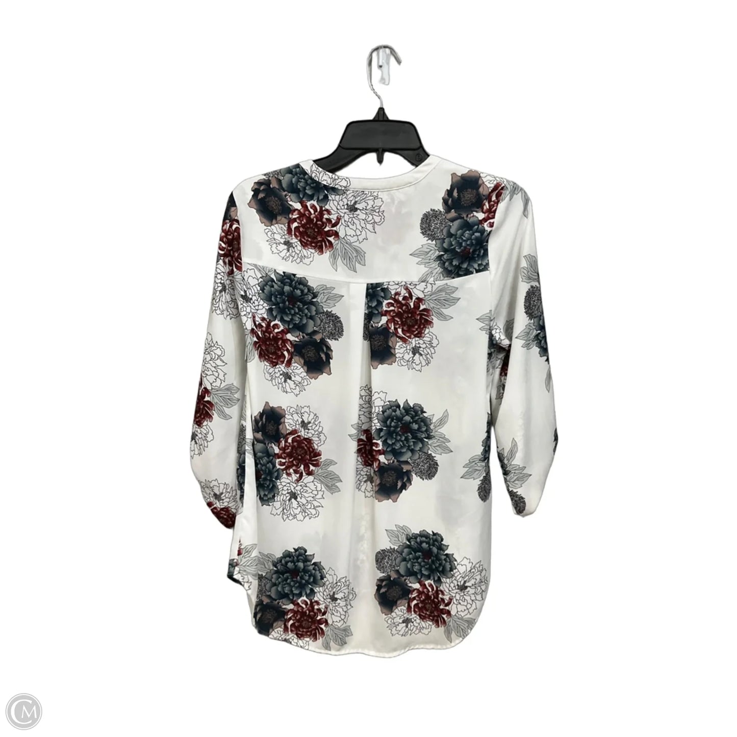 Blouse Long Sleeve By Daniel Rainn In Floral Print, Size: M