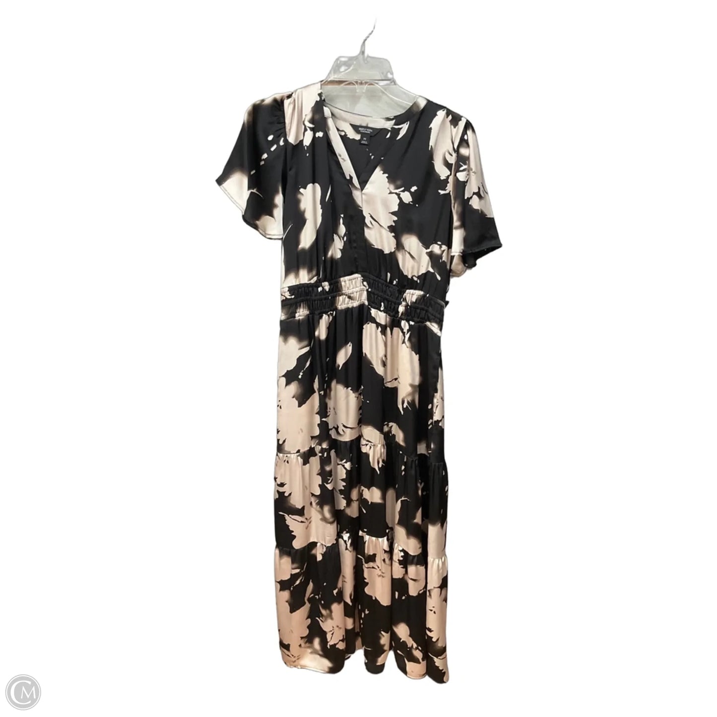 Dress Casual Maxi By Simply Vera In Black & Cream, Size: M