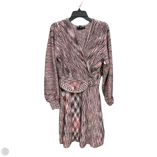 Dress Casual Midi By Ashley Stewart In Green & Pink, Size: 1x