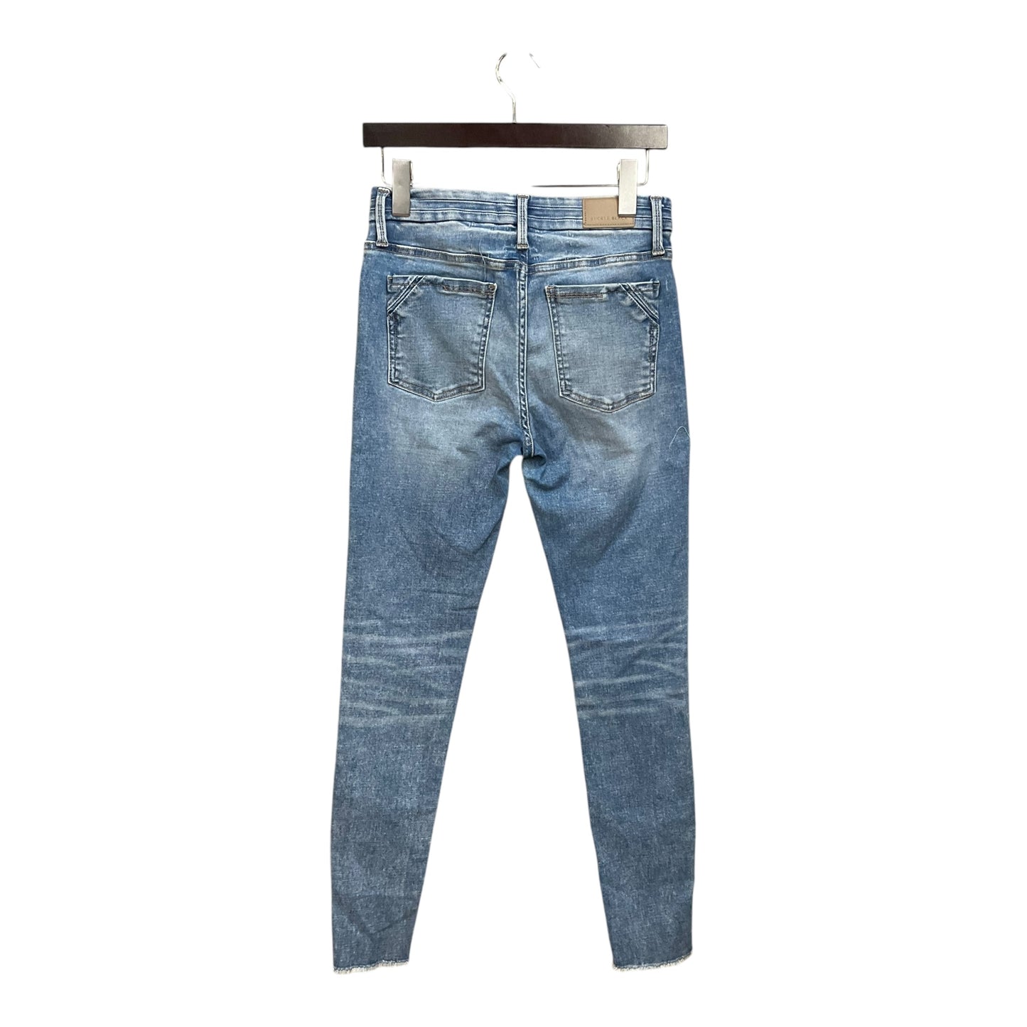 Jeans Skinny By Buckle Black In Blue Denim, Size: 4