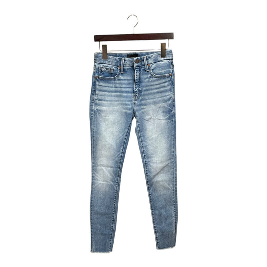 Jeans Skinny By Buckle Black In Blue Denim, Size: 4