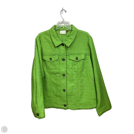 Jacket Other By Chicos In Green, Size: Xl