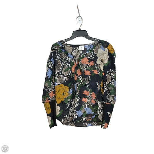 Top Long Sleeve By Cabi In Floral Print, Size: M