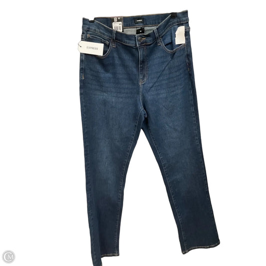 Jeans Boot Cut By Express In Blue Denim, Size: 14