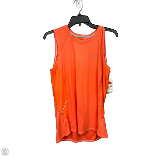 Athletic Tank Top By Nike Apparel In Orange, Size: L
