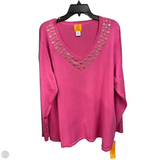 Top Long Sleeve By Ruby Rd In Pink, Size: 1x