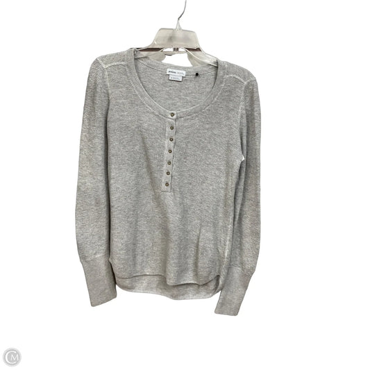 Top Long Sleeve By Prana In Grey, Size: S