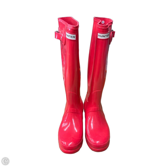 Boots Designer By Hunter In Red, Size: 7