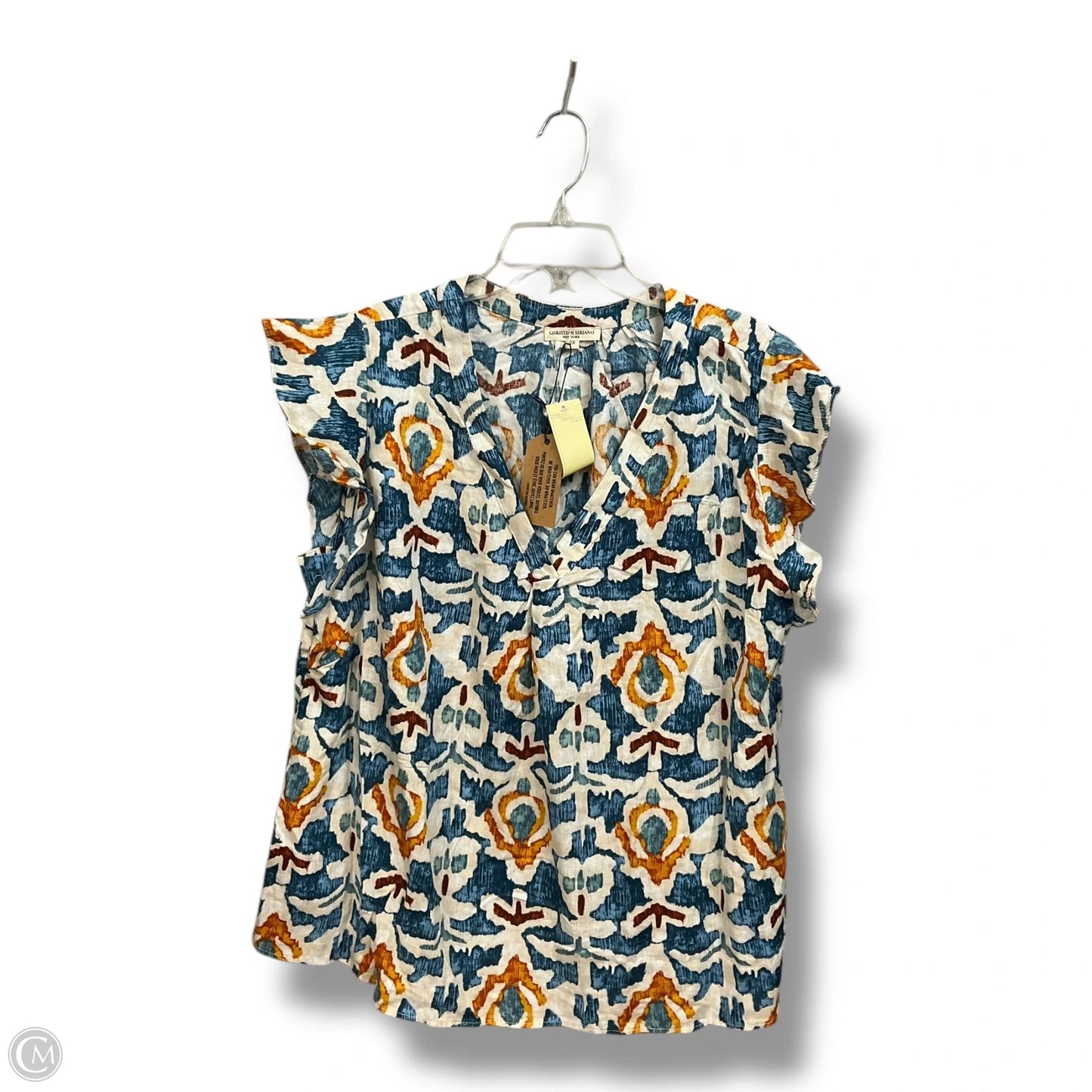 Top Short Sleeve By Christian Siriano In Multi-colored, Size: 2x