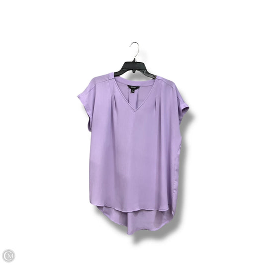 Blouse Short Sleeve By Simply Vera In Purple, Size: L