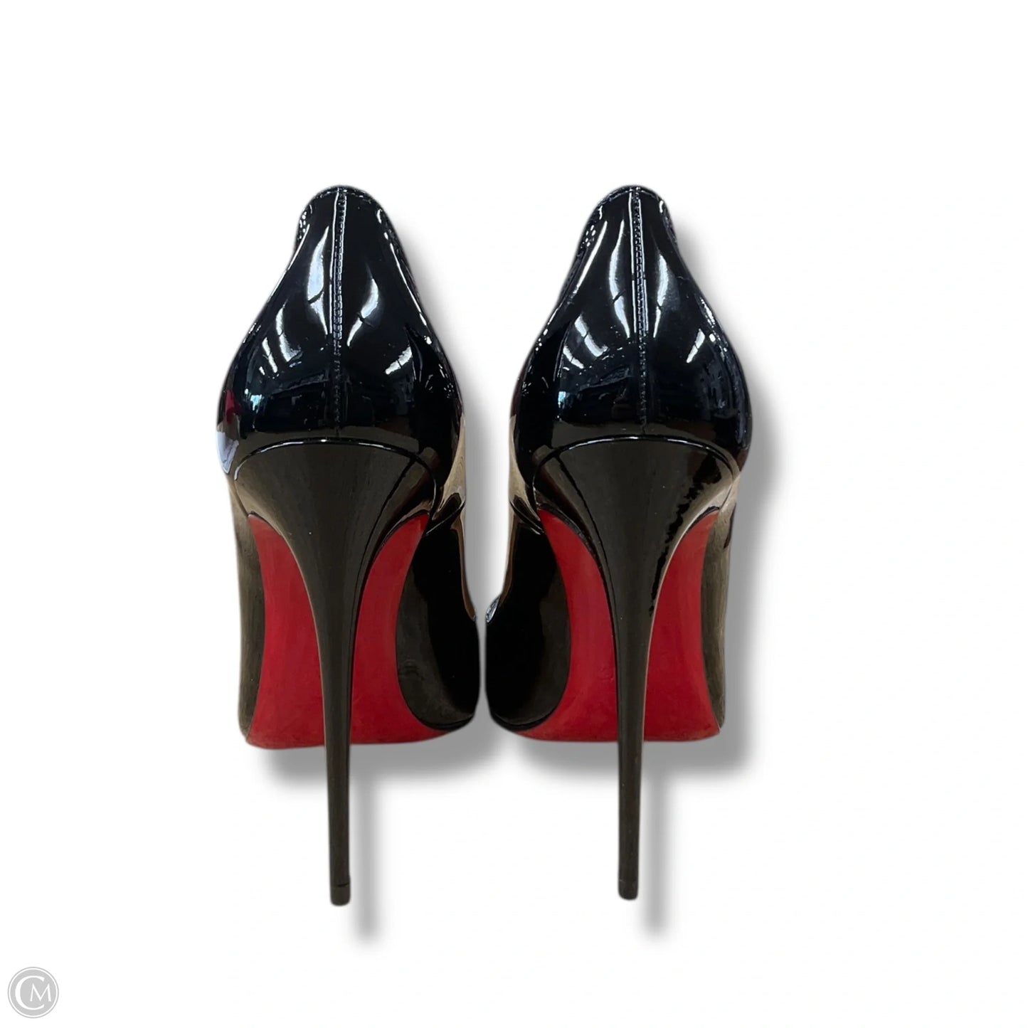 Shoes Luxury Designer By Christian Louboutin In Black, Size: 8.5