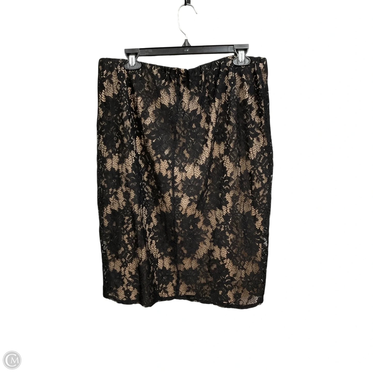 Skirt Midi By Apt 9 In Black & Tan, Size: Xl