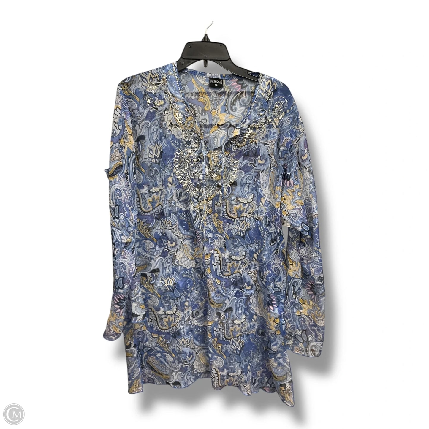 Tunic Long Sleeve By Cmc In Paisley Print, Size: Xl