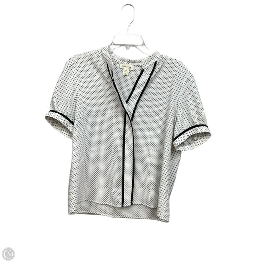 Blouse Short Sleeve By Monteau In Polkadot Pattern, Size: Xl