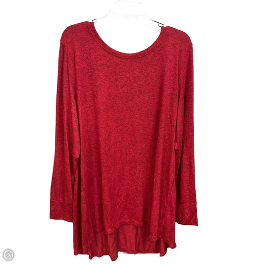 Top Long Sleeve Basic By Cuddl Duds In Red, Size: 2x