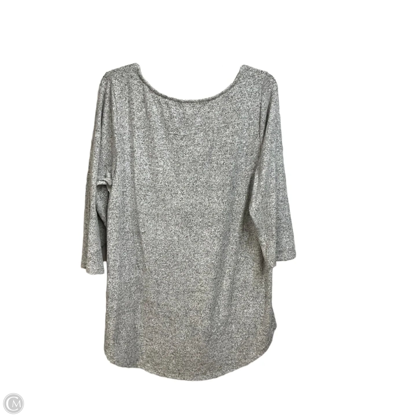 Top 3/4 Sleeve Basic By Green Envelope In Grey, Size: 1x
