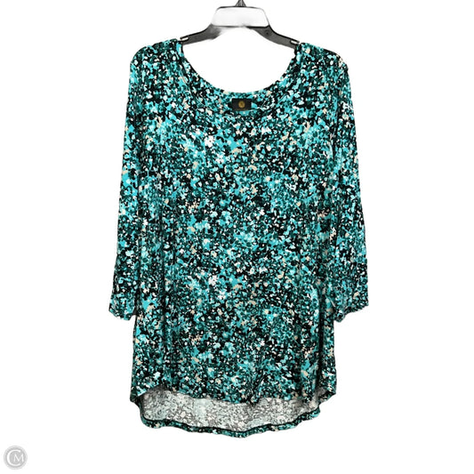 Top 3/4 Sleeve By Jm Collections In Floral Print, Size: 3x