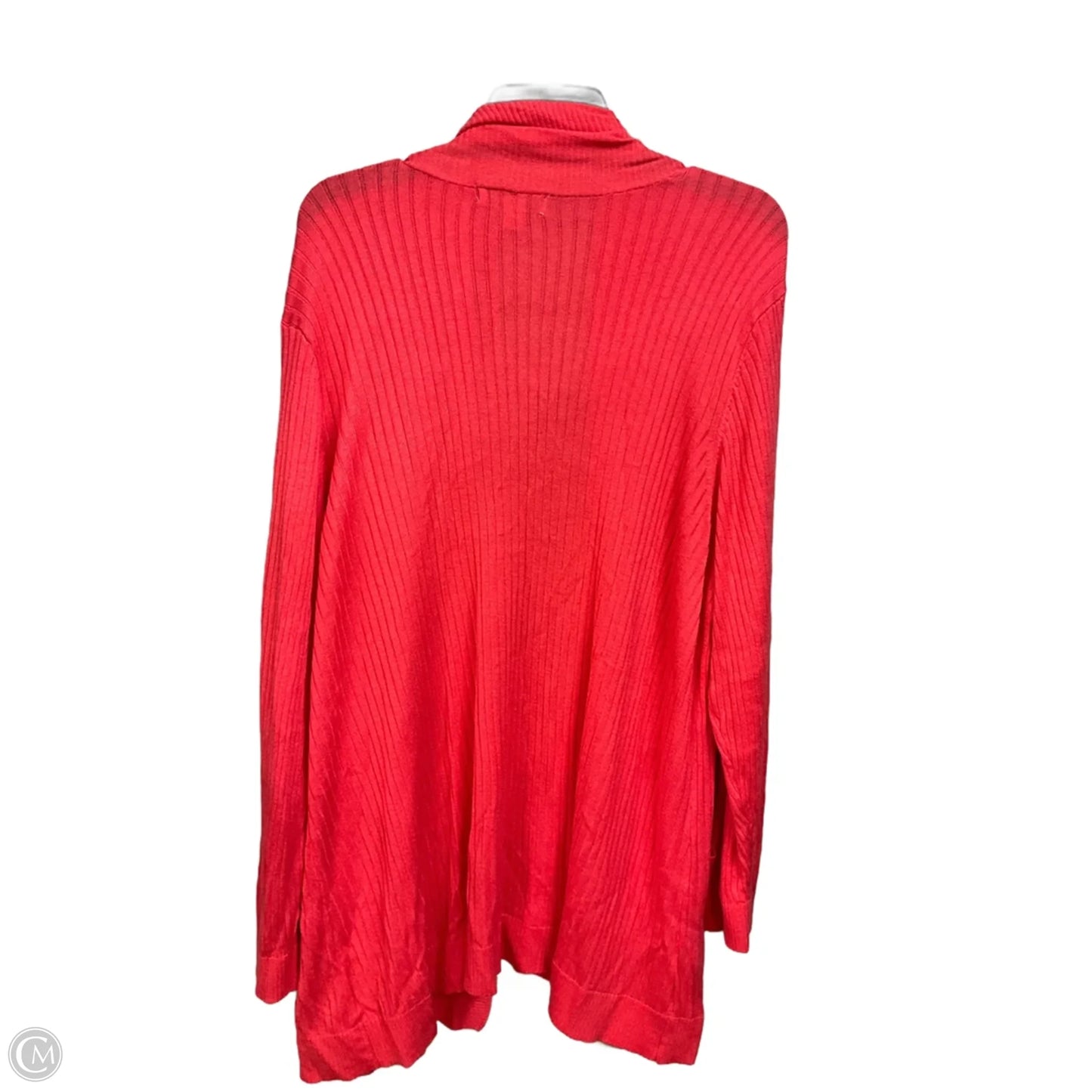 Cardigan By Liz Claiborne In Coral, Size: 2x