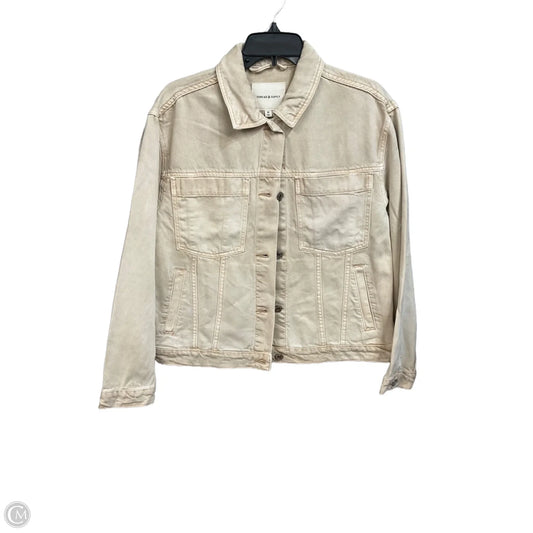 Jacket Denim By Thread And Supply In Tan Denim, Size: M