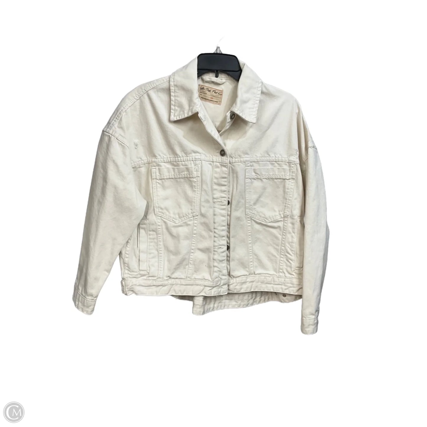 Jacket Denim By We The Free In Cream Denim, Size: Xs