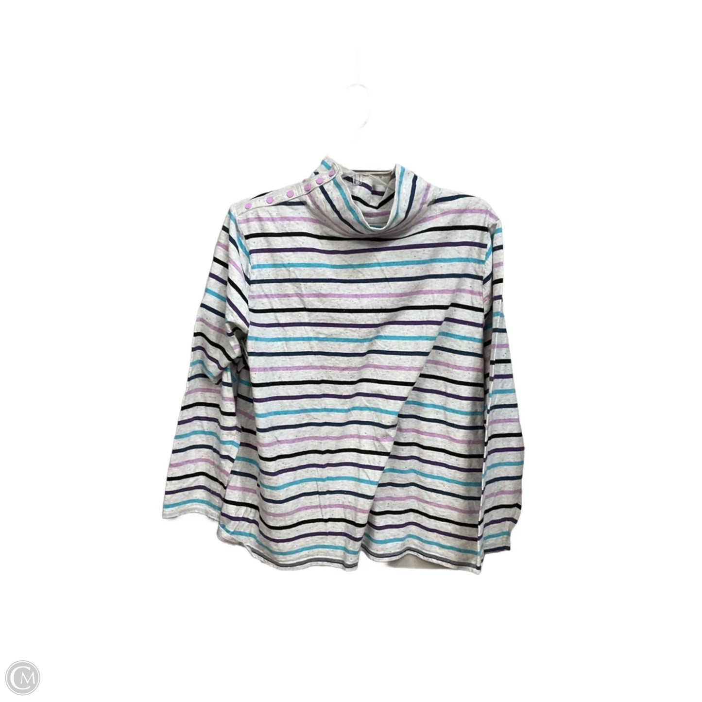 Top Long Sleeve By Talbots In Striped Pattern, Size: 2x