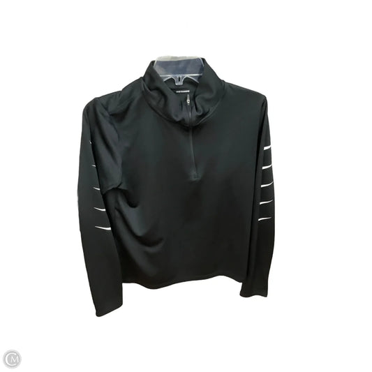 Athletic Top Long Sleeve Collar By Nike Apparel In Black, Size: M