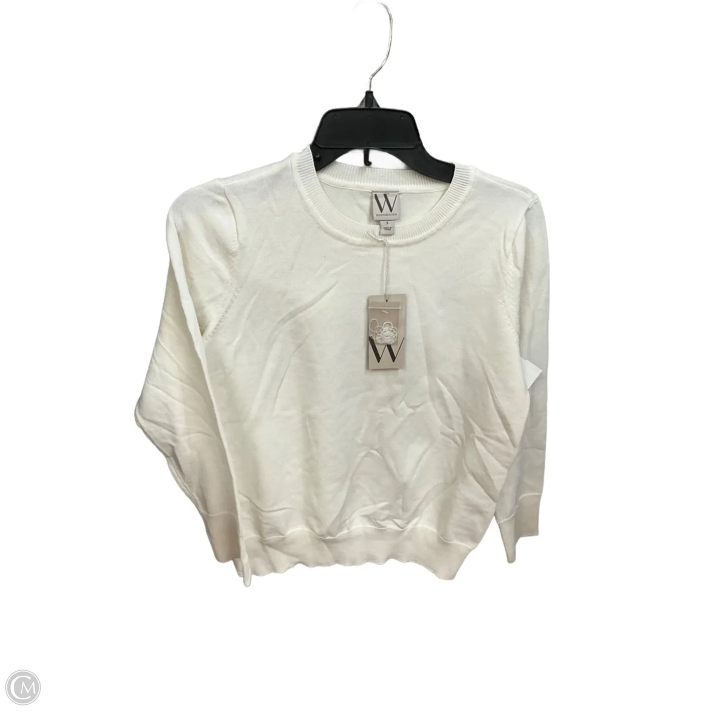 Top Long Sleeve By Worthington In Cream, Size: S