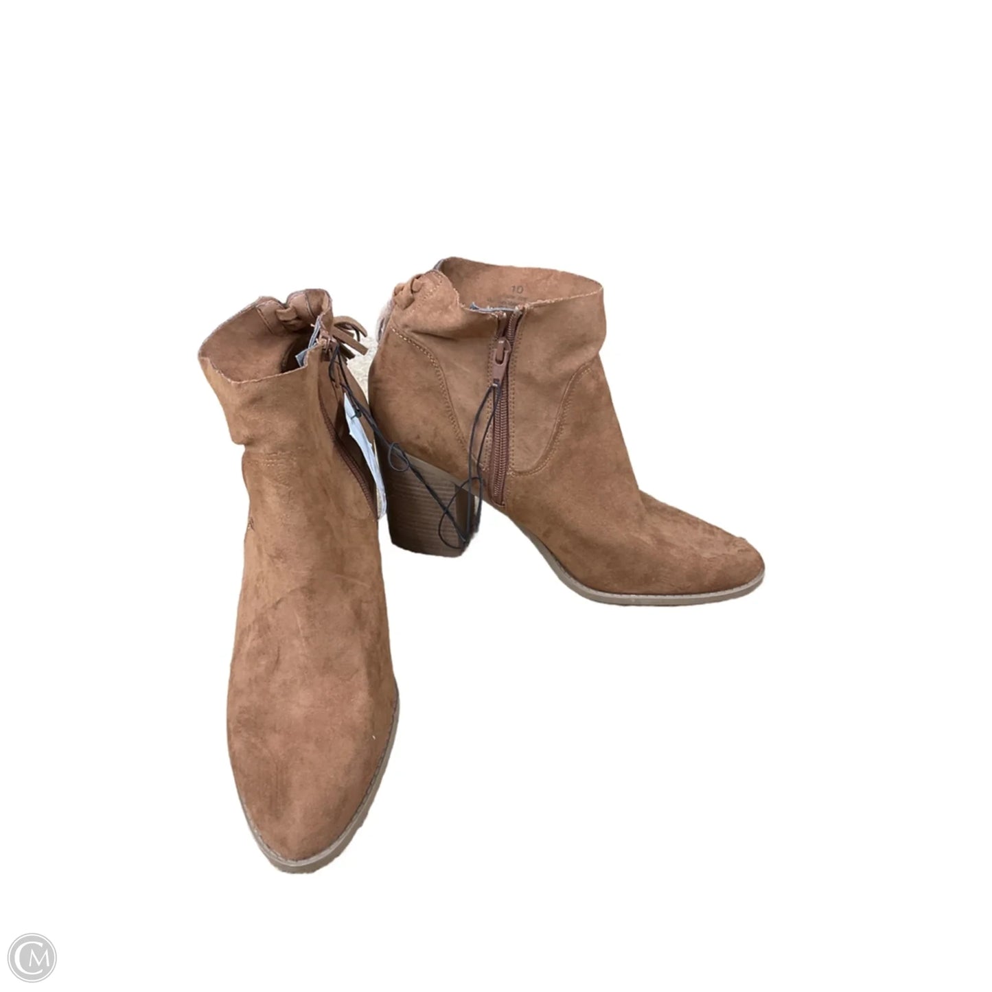 Boots Ankle Heels By Universal Thread In Brown, Size: 10