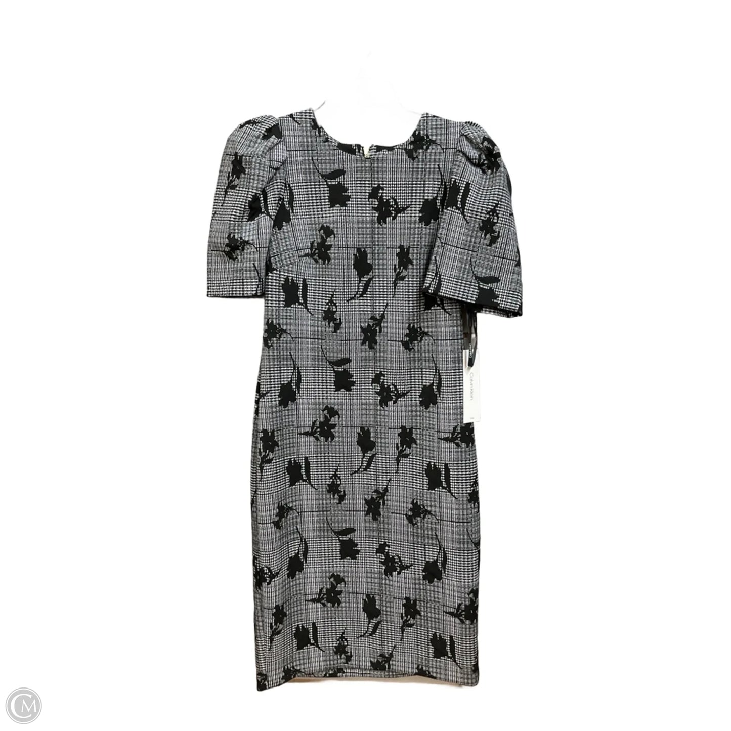 Dress Casual Short By Calvin Klein In Black & Grey, Size: M