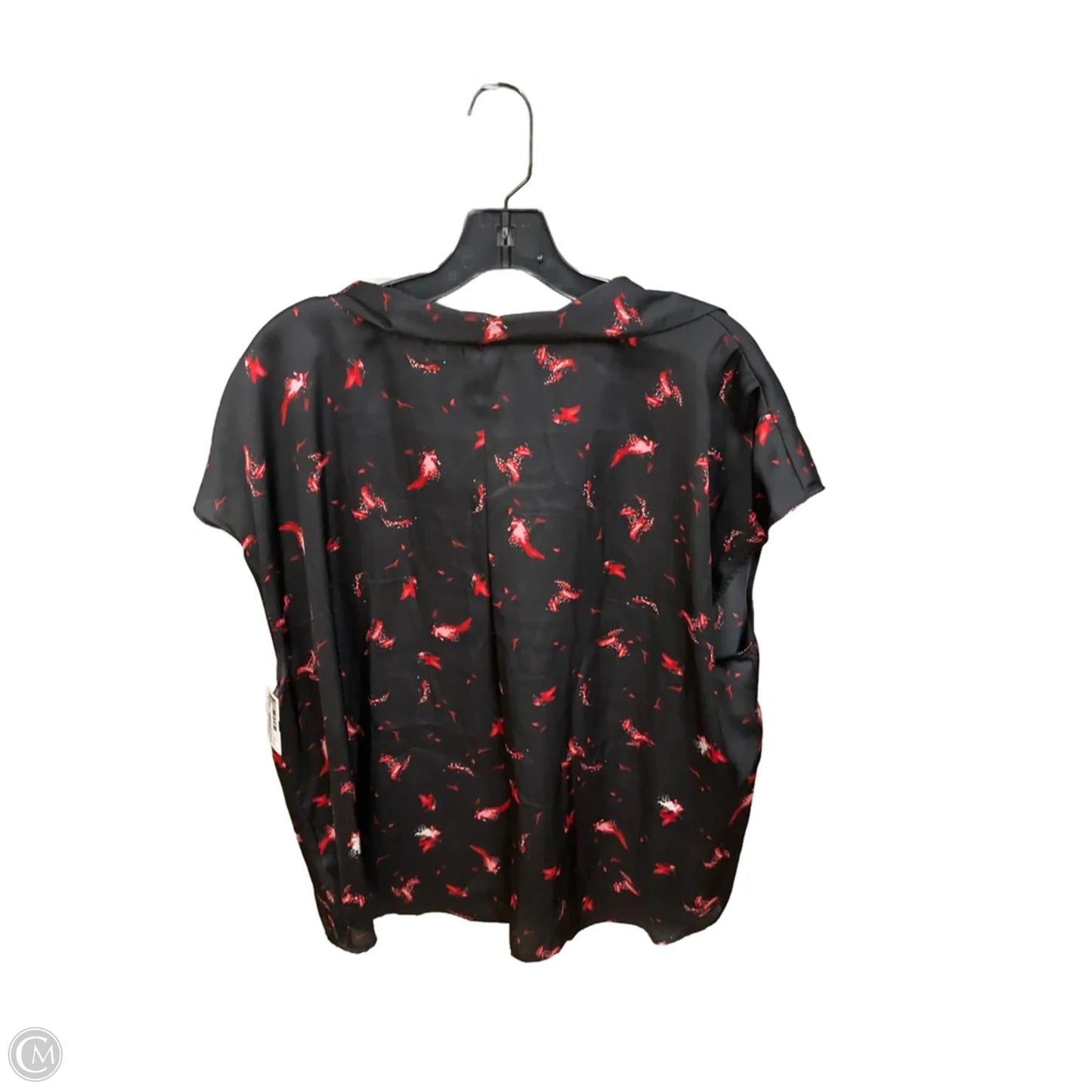 Blouse Sleeveless By Worthington In Black & Red, Size: 1x