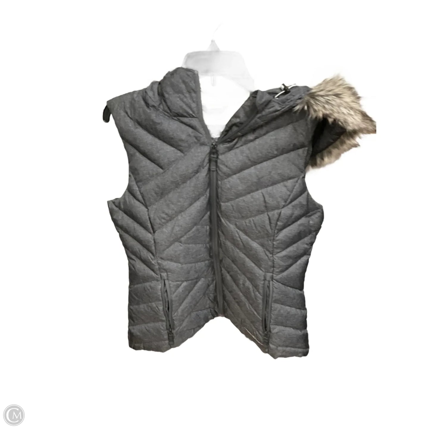 Vest Puffer & Quilted By Eddie Bauer In Grey, Size: S