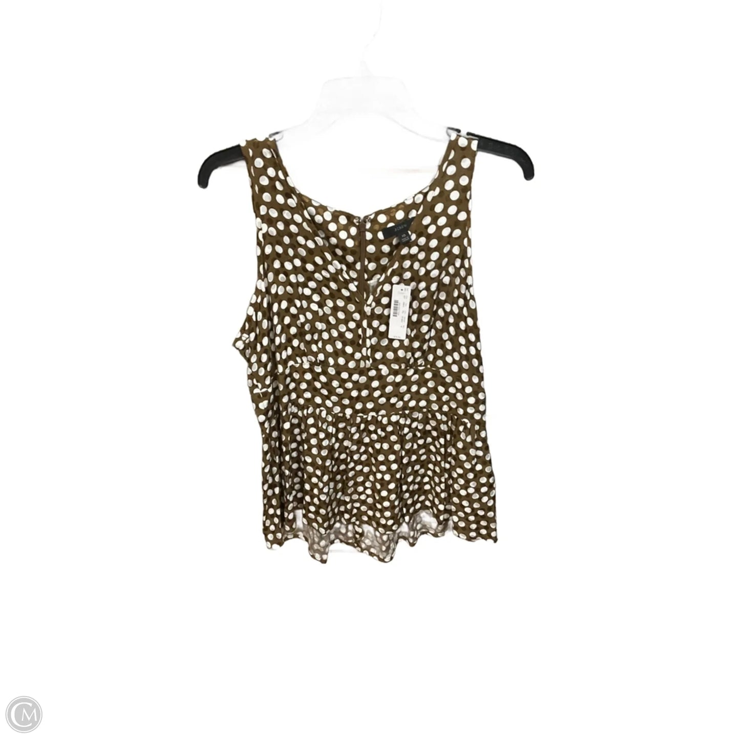 Top Sleeveless By J. Crew In Polkadot Pattern, Size: M