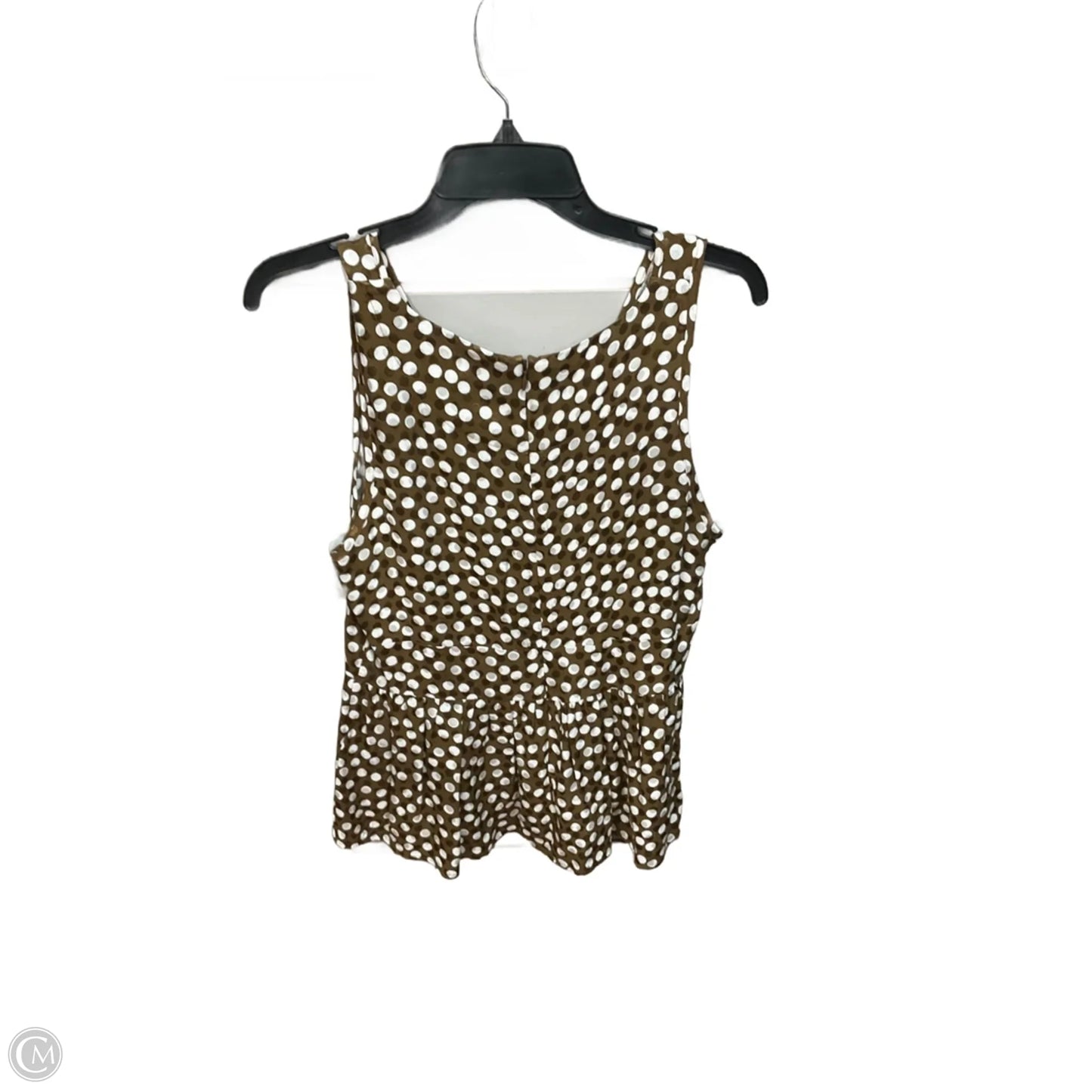 Top Sleeveless By J. Crew In Polkadot Pattern, Size: M