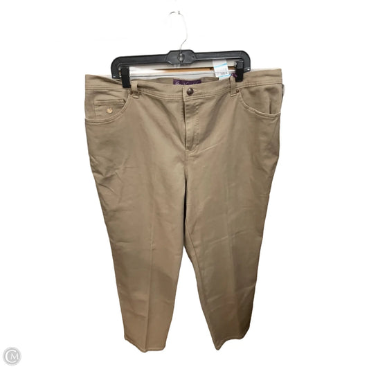 Pants Dress By Gloria Vanderbilt In Tan, Size: 20