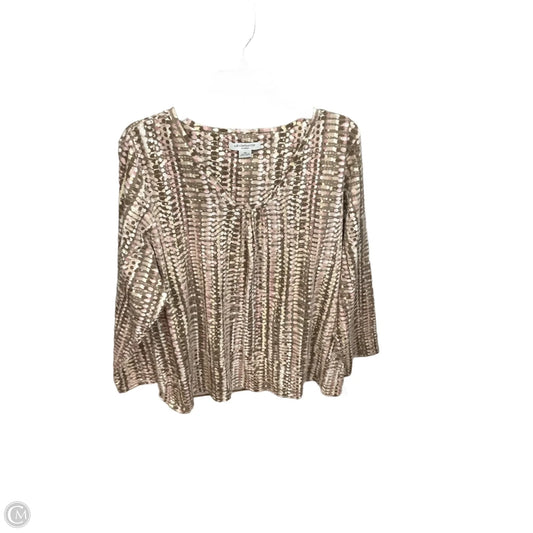 Top Long Sleeve By Liz Claiborne In Multi-colored, Size: 3x