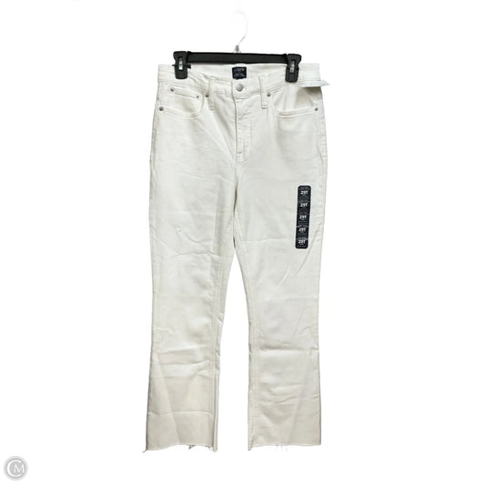 Jeans Flared By J. Crew In White Denim, Size: 8