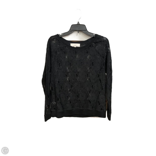 Top Long Sleeve By Loft In Black, Size: M