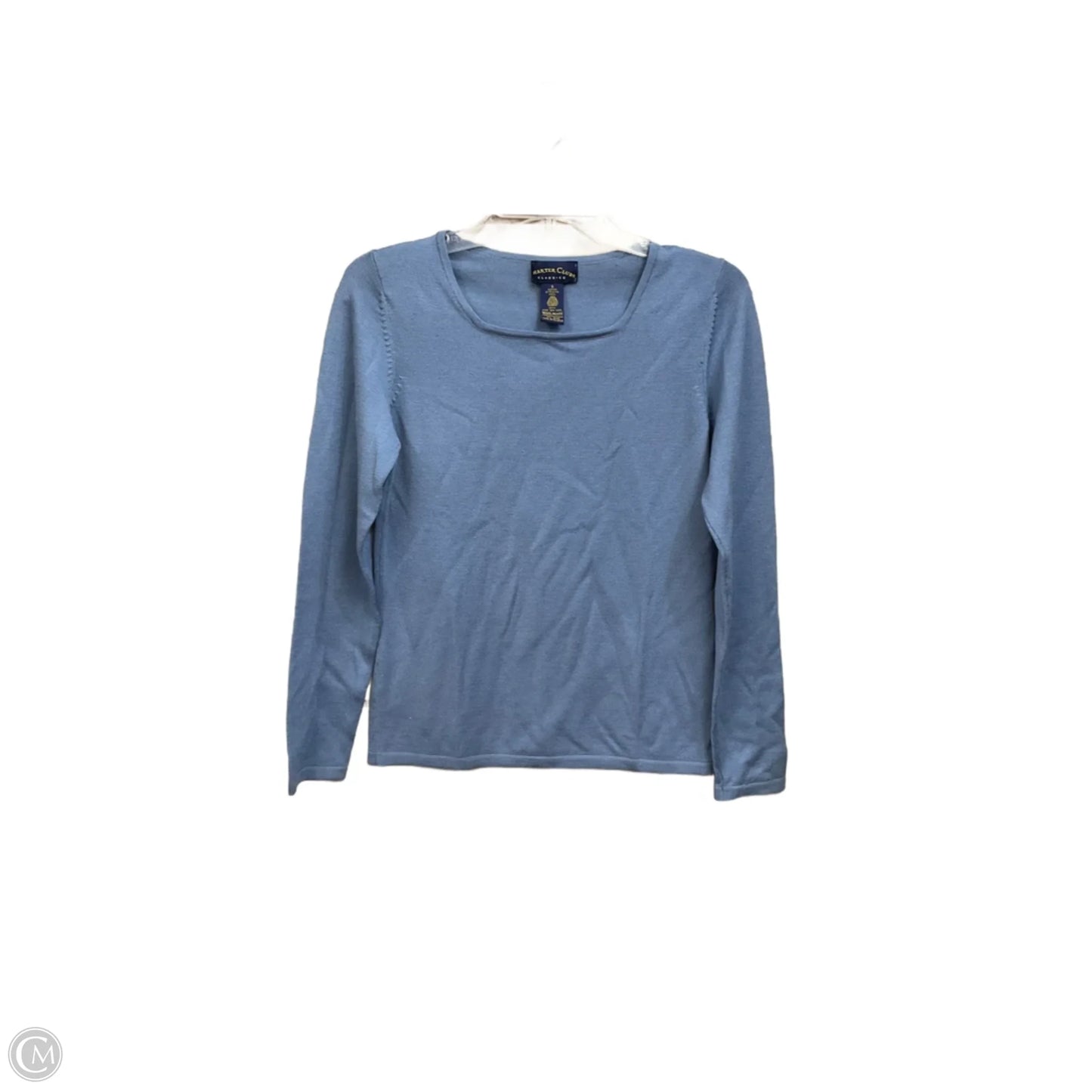 Top Long Sleeve Basic By Charter Club In Blue, Size: S