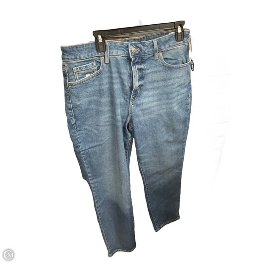Jeans Straight By Old Navy In Blue Denim, Size: 14