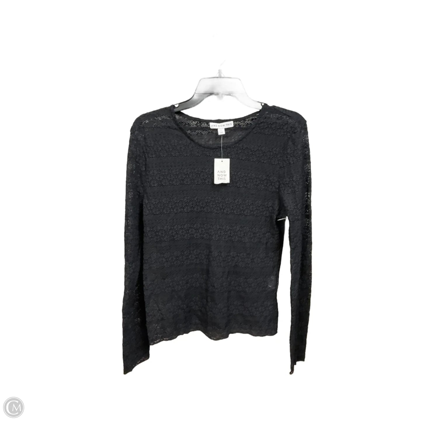 Top Long Sleeve By And Now This In Black, Size: L