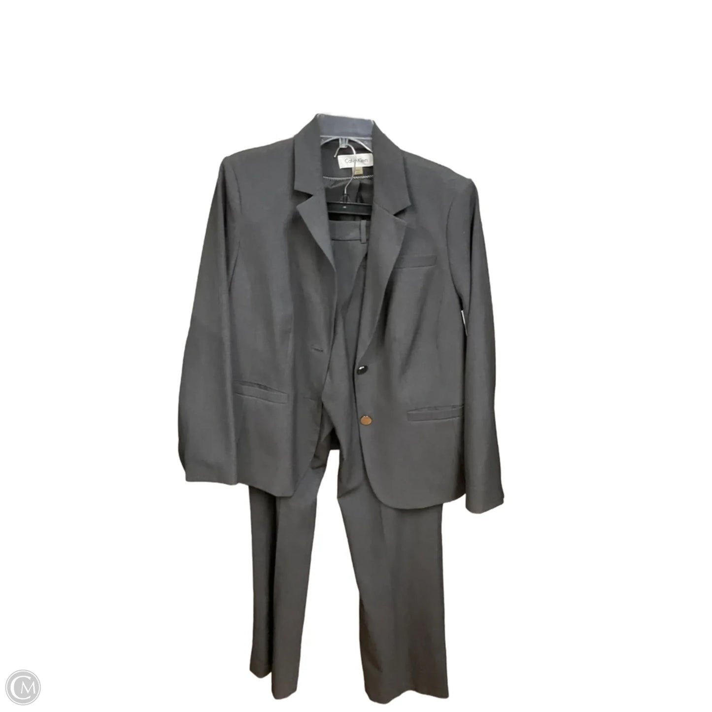 Pants Suit 2pc By Calvin Klein In Grey, Size: Xl