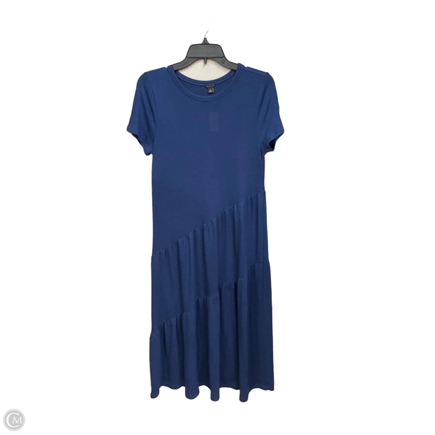 Dress Casual Midi By Ann Taylor In Navy, Size: Xs