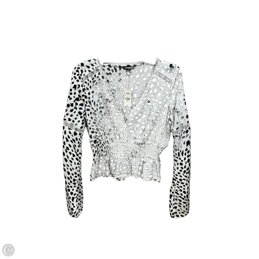 Top Long Sleeve By Express In Animal Print, Size: Xs