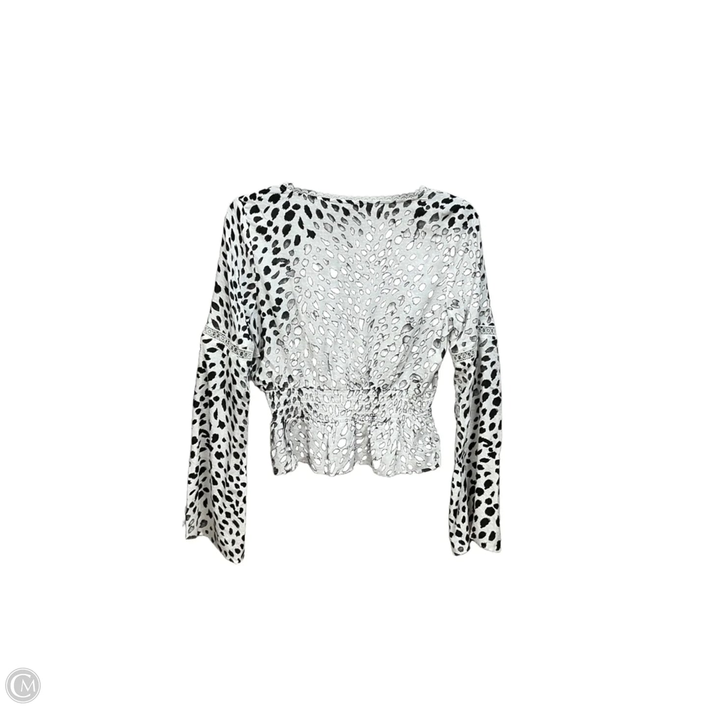 Top Long Sleeve By Express In Animal Print, Size: Xs