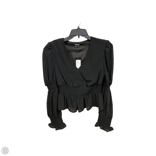 Top Long Sleeve By Bebe In Black, Size: S