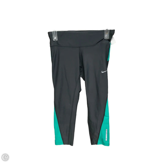 Athletic Leggings Capris By Nike Apparel In Green & Grey, Size: S